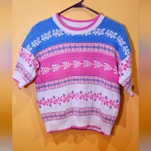 Vintage Grandma Short-sleeved Sweater